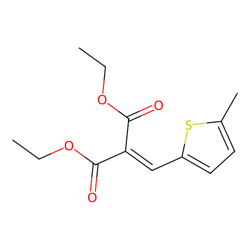 Diethyl 2-[(5-methyl-2-thienyl)methylene]malonate structure