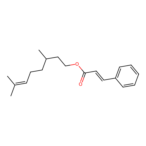 Citronellyl cinnamate structure