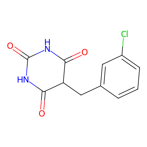 5-(m-Chloro)benzylbarbituric Acid structure