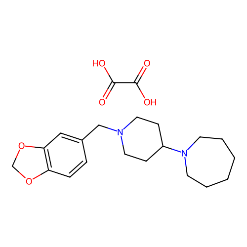 1-(1-(Benzo[d][1,3]dioxol-5-ylmethyl)piperidin-4-yl)azepane oxalate structure