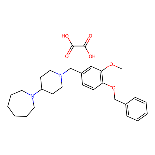 1-(1-(4-(Benzyloxy)-3-methoxybenzyl)piperidin-4-yl)azepane oxalate structure