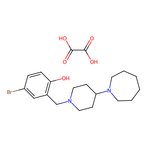 2-((4-(Azepan-1-yl)piperidin-1-yl)methyl)-4-bromophenol oxalate structure