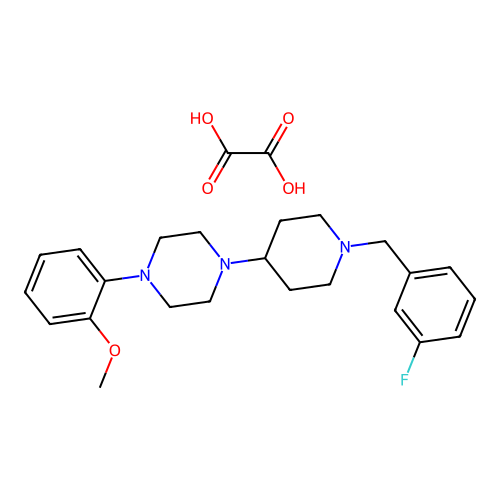 1-(1-(3-Fluorobenzyl)piperidin-4-yl)-4-(2-methoxyphenyl)piperazine oxalate structure