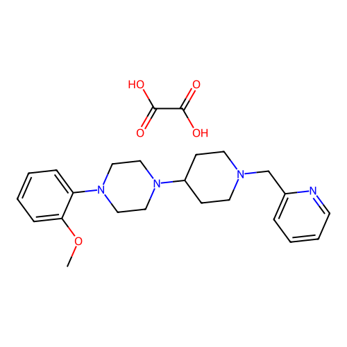 1-(2-Methoxyphenyl)-4-(1-(pyridin-2-ylmethyl)piperidin-4-yl)piperazine oxalate structure