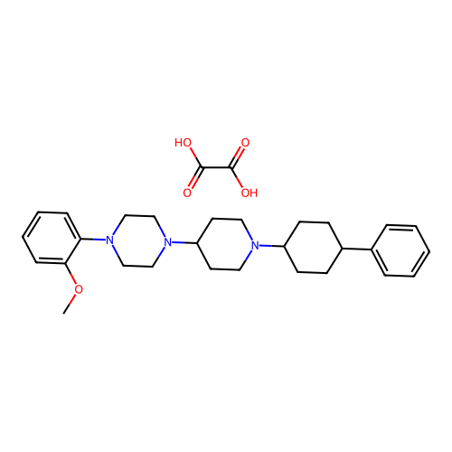 1-(2-Methoxyphenyl)-4-[1-(4-phenylcyclohexyl)-4-piperidinyl]piperazine oxalate structure