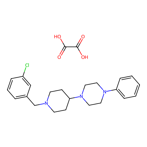 1-(1-(3-Chlorobenzyl)piperidin-4-yl)-4-phenylpiperazine oxalate structure