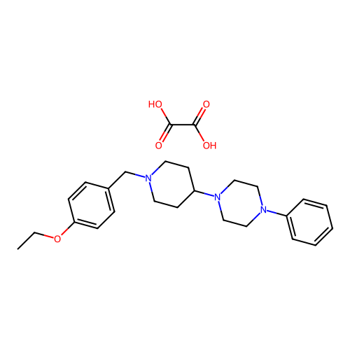 1-(1-(4-Ethoxybenzyl)piperidin-4-yl)-4-phenylpiperazine oxalate structure