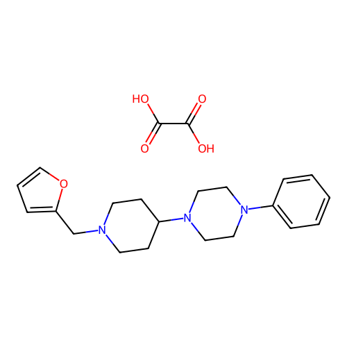 1-(1-(Furan-2-ylmethyl)piperidin-4-yl)-4-phenylpiperazine oxalate structure