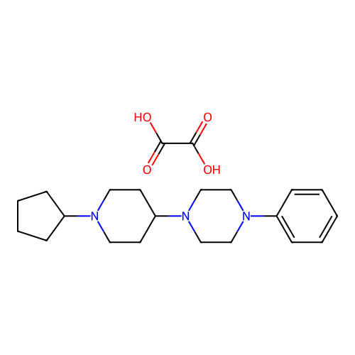 1-(1-Cyclopentylpiperidin-4-yl)-4-phenylpiperazine oxalate structure