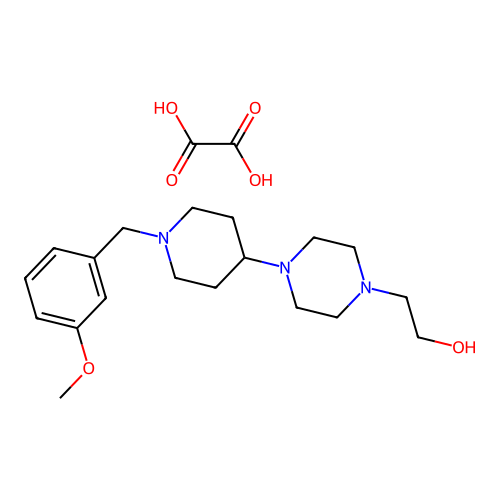 2-(4-(1-(3-Methoxybenzyl)piperidin-4-yl)piperazin-1-yl)ethanol oxalate structure