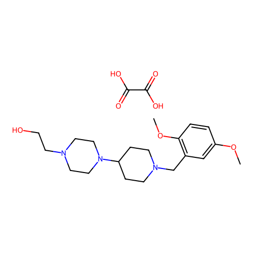2-(4-(1-(2,5-Dimethoxybenzyl)piperidin-4-yl)piperazin-1-yl)ethanol oxalate structure