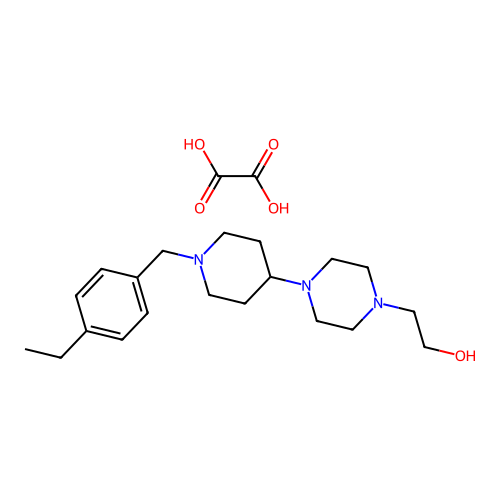 2-(4-(1-(4-Ethylbenzyl)piperidin-4-yl)piperazin-1-yl)ethanol oxalate structure