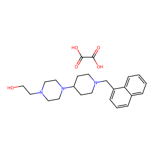 2-(4-(1-(Naphthalen-1-ylmethyl)piperidin-4-yl)piperazin-1-yl)ethanol oxalate structure