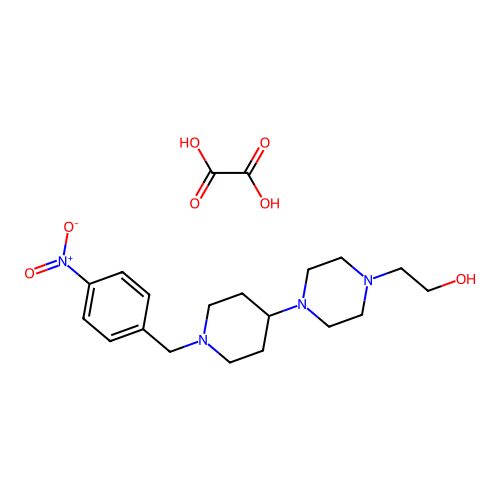 2-(4-(1-(4-Nitrobenzyl)piperidin-4-yl)piperazin-1-yl)ethanol oxalate structure