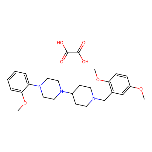 1-(1-(2,5-Dimethoxybenzyl)piperidin-4-yl)-4-(2-methoxyphenyl)piperazine oxalate structure