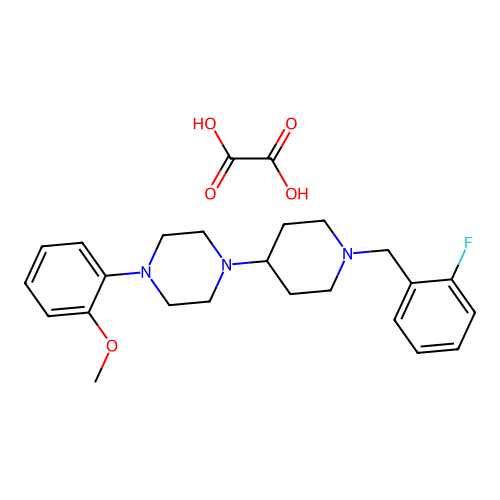 1-(1-(2-Fluorobenzyl)piperidin-4-yl)-4-(2-methoxyphenyl)piperazine oxalate structure