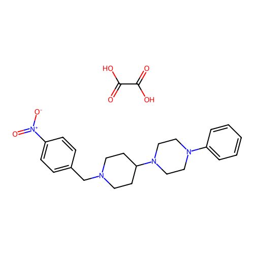 1-(1-(4-Nitrobenzyl)piperidin-4-yl)-4-phenylpiperazine oxalate structure