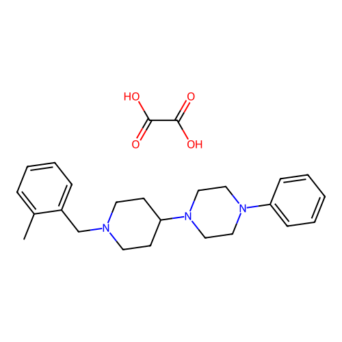 1-(1-(2-Methylbenzyl)piperidin-4-yl)-4-phenylpiperazine oxalate structure