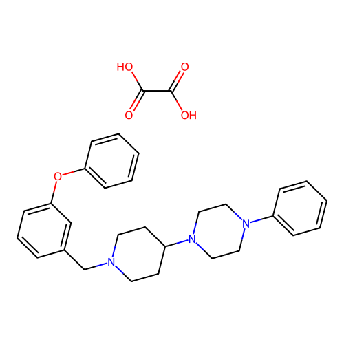 1-(1-(3-Phenoxybenzyl)piperidin-4-yl)-4-phenylpiperazine oxalate structure