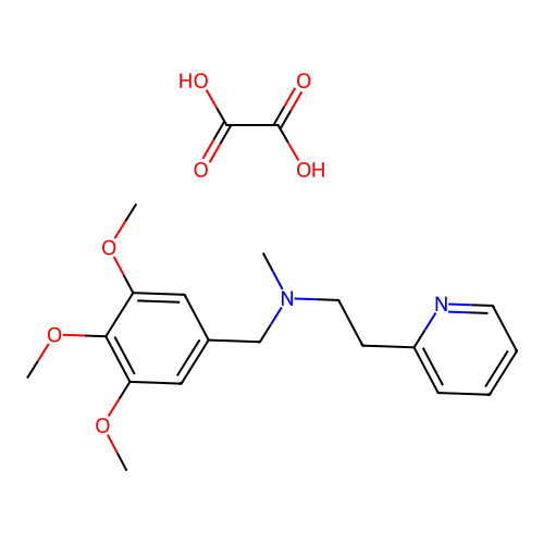 N-methyl-N-(2-pyridin-2-ylethyl)-N-(3,4,5-trimethoxybenzyl)amine structure