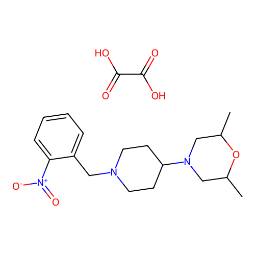 2,6-Dimethyl-4-(1-(2-nitrobenzyl)piperidin-4-yl)morpholine oxalate structure