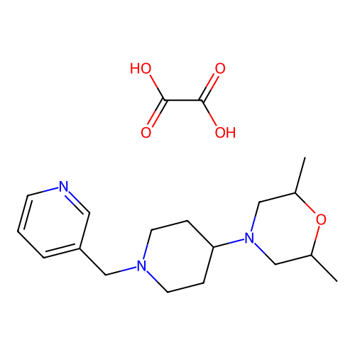 2,6-Dimethyl-4-(1-(pyridin-3-ylmethyl)piperidin-4-yl)morpholine oxalate structure