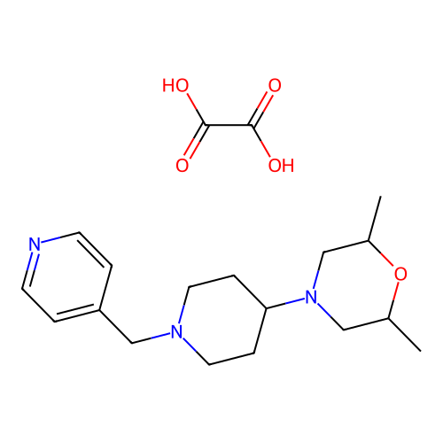 2,6-Dimethyl-4-(1-(pyridin-4-ylmethyl)piperidin-4-yl)morpholine oxalate structure