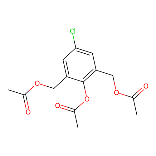 [2-(Acetyloxy)-5-chlorobenzene-1,3-diyl]dimethanediyl diacetate structure