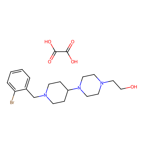 2-(4-(1-(2-Bromobenzyl)piperidin-4-yl)piperazin-1-yl)ethanol oxalate structure