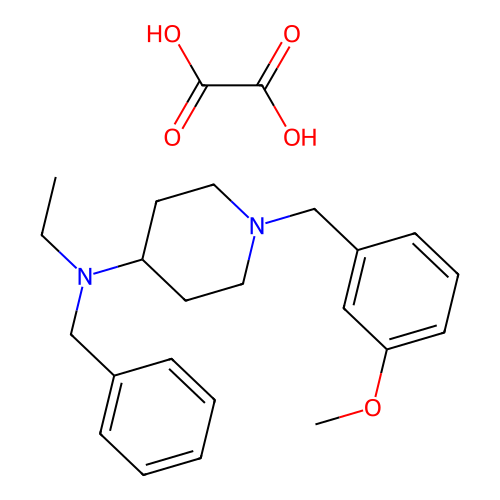 N-benzyl-N-ethyl-1-(3-methoxybenzyl)piperidin-4-amine oxalate structure