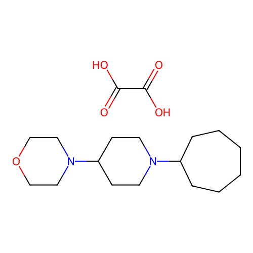 4-(1-Cycloheptylpiperidin-4-yl)morpholine oxalate structure