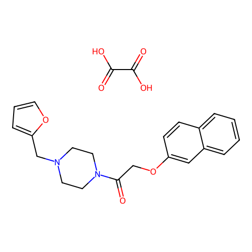 1-(4-(Furan-2-ylmethyl)piperazin-1-yl)-2-(naphthalen-2-yloxy)ethanone oxalate structure