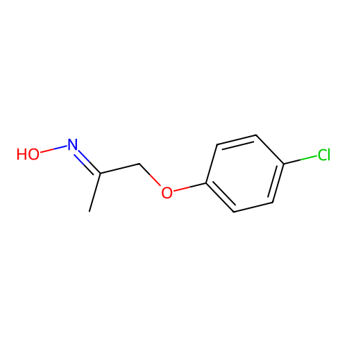 2-Propanone, 1-(4-chlorophenoxy)-, oxime structure