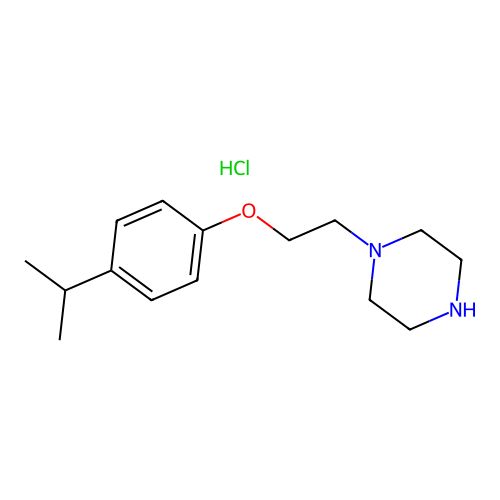 1-{2-[4-(Propan-2-yl)phenoxy]ethyl}piperazine hydrochloride structure