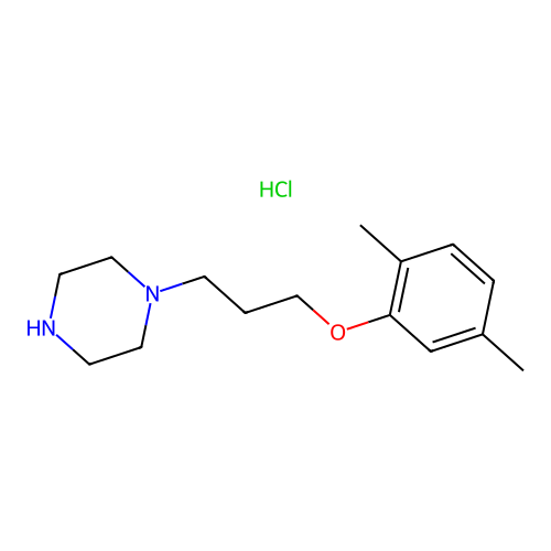1-[3-(2,5-Dimethylphenoxy)propyl]piperazine hydrochloride structure