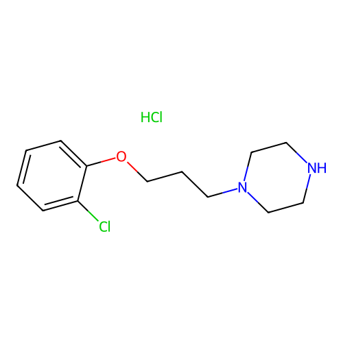 1-[3-(2-Chlorophenoxy)propyl]piperazine hydrochloride structure