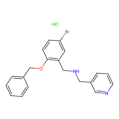N-(2-(benzyloxy)-5-bromobenzyl)-1-(pyridin-3-yl)methanamine hydrochloride structure