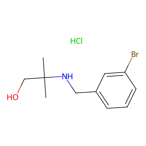 2-[(3-Bromobenzyl)amino]-2-methyl-1-propanol hydrochloride structure