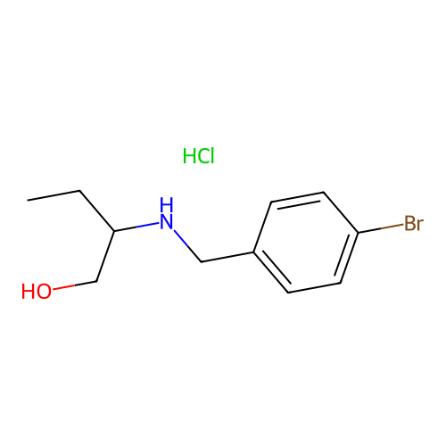 2-[(4-Bromobenzyl)amino]-1-butanol hydrochloride structure