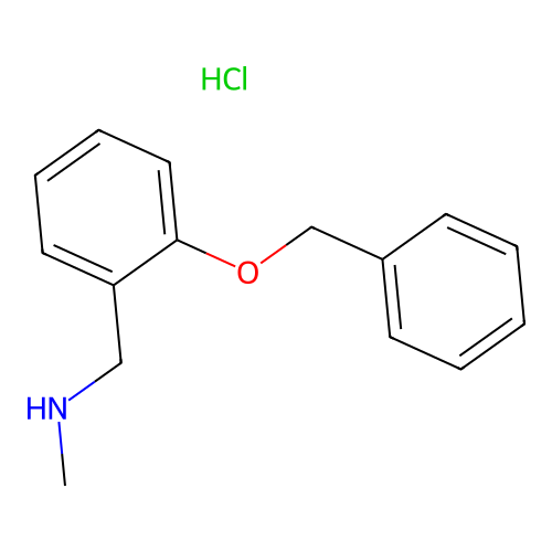 {[2-(Benzyloxy)phenyl]methyl}(methyl)amine hydrochloride structure