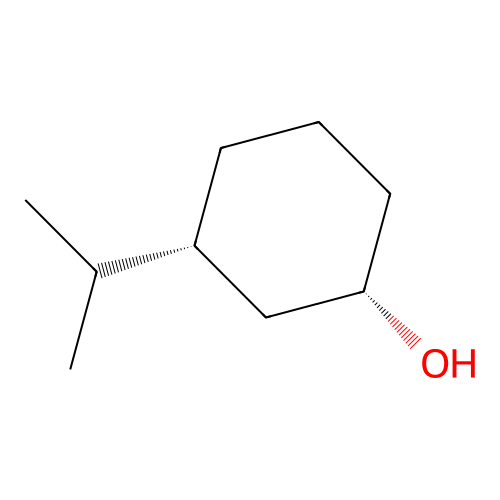 Cyclohexanol, cis-3-(1-methylethyl) structure