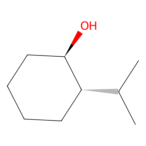 (1R,2S)-2-(propan-2-yl)cyclohexan-1-ol structure
