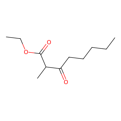 Ethyl 2-methyl-3-oxooctanoate structure