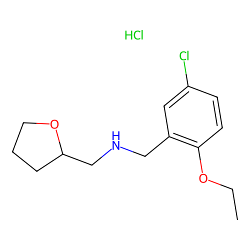 N-(5-chloro-2-ethoxybenzyl)-1-(tetrahydrofuran-2-yl)methanamine hydrochloride structure