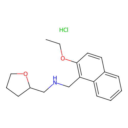 N-[(2-ethoxynaphthalen-1-yl)methyl]-1-(oxolan-2-yl)methanamine Hydrochloride structure