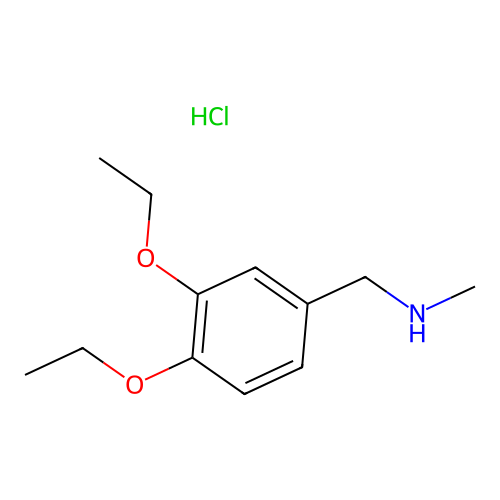 1-(3,4-diethoxyphenyl)-N-methylmethanamine hydrochloride structure