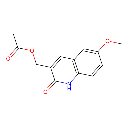 (2-Hydroxy-6-methoxyquinolin-3-YL)methyl acetate structure
