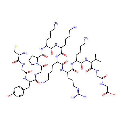 H-Cgygpkkkrkvgg-OH structure