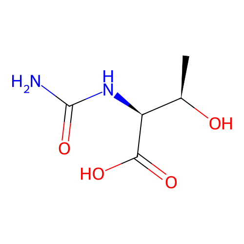 (2S,3R)-2-(carbamoylamino)-3-hydroxybutanoic acid structure