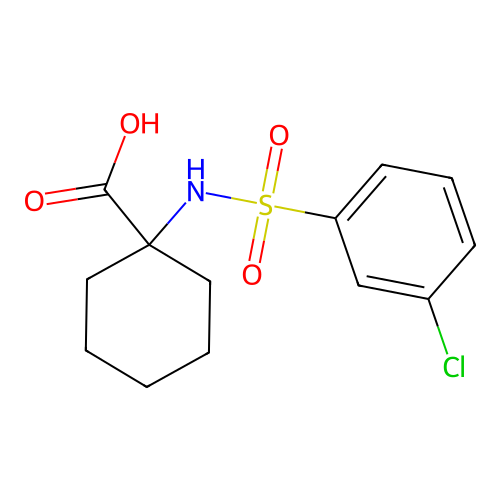 1-((3-Chlorophenyl)sulfonamido)cyclohexane-1-carboxylic acid structure